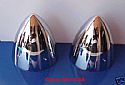2 Bullet Nose Hub Cap Centers - C8058