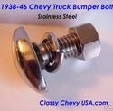 1938-46 Bumper Bolt Set - Stainless - 10 Pieces