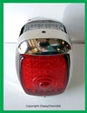 1940-53 Chevrolet Truck Tail Light Assembly - Stainless Steel - Red LED Lens - LEFT