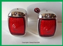 1940-53 Chevrolet Truck Tail Light Assembly - Stainless Steel - Red LED Lens - PAIR