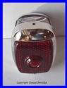 1940-53 Chevrolet Truck Tail Light Assembly - Stainless Steel - Red GLASS Lens - LEFT