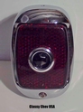 1940-53 Chevrolet Truck Tail Light Assembly - Chrome Casing - Red Glass with Blue Dot Lens - RIGHT