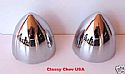 2 Bullet Nose Hub Cap Centers - C8055