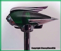 Art Deco Chrome Fender Guides - LED Green - PAIR