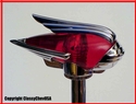 Art Deco Chrome Fender Guides - LED Red - PAIR