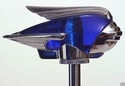 Art Deco Chrome Fender Guides - LED Blue- PAIR