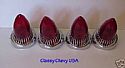 1959 Cadillac Red LED Tail LIghts with 50's Bezels - 12 Pieces