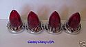 1959 Cadillac Red Tail Light with Bezels - 4 Each