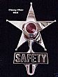Safety Star License Plate Frame Topper - RED