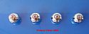 Large 8 Ball Chromed Valve Stem Covers - 4 Pieces