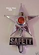 Safety Star License Plate Frame Topper - AMBER