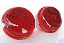 1939 Chevrolet Car Red Glass Tail Light Lenses