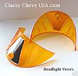 AMBER Plastic Headlight Visors for 7" Sealed beam Headlights - PAIR