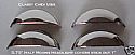 5 3/4" Half Moon Headlight Covers - Stainless - 1" Out - 4 Pieces