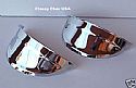 7" Chrome Heavy Duty Visors for Sealed Beam Headlights - PAIR