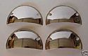 Stainless Steel Half Moon Headlight Covers 5 3/4" - Set of 4