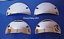 Half Moon Headlight Covers 5 3/4" - CHROME - Set of 4