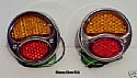 Ford Model A LED Tail Light Assembly Red/Amber - 6V - Pair