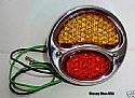 Ford Model A LED Deluxe Tail Light Assembly Red/Amber - 12V - Left
