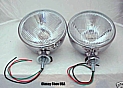Dietz Style Chrome King Bee Halogen Headlights - 12V