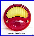 Model A Ford RED Glass w Amber Tail Light Lens