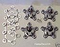 CHEVY Spyders Bullet Style Hub Caps - 4 Pieces