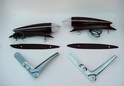 Chevy 1937 38 39 Art Deco Fender Lights Pair w BRACKETS