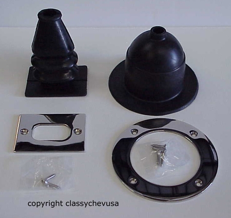 1928-1931 Ford Model A Gear Shift Emerg Boots Bezels 4P
