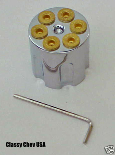 Rat Hot Rod Revolver Type Radio Headlight Knob Chrome Rat Hot Rod Revolver Type Radio Headlight Knob Chrome