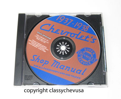 1937-1938 Chevrolet Car and Truck Shop Manual CD