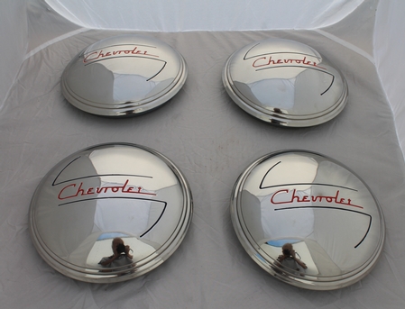 1937 1938 Chevrolet 1/2 ton truck hubcaps 4PC Stainless Steel
