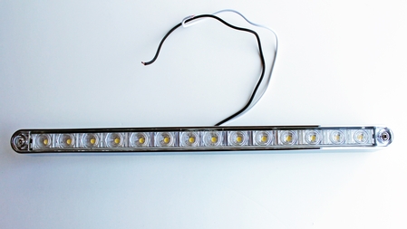 14" LED License Plate Frame Light Bar Chrome Bezel White LEDs
