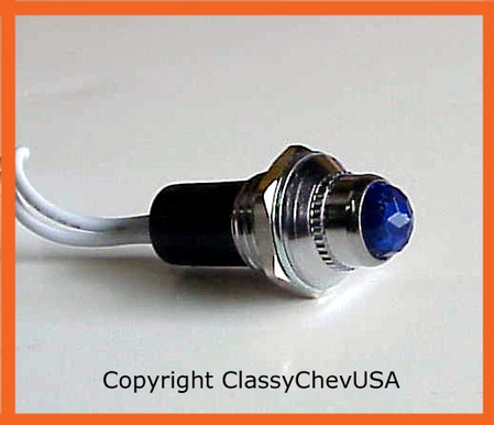 Pilot Dash Indicator Light - BLUE - 1 PC
