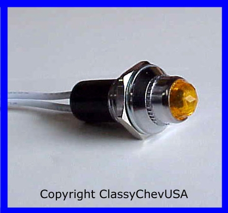 Pilot Dash Indicator Light - AMBER - 1 PC