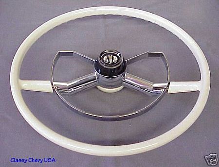 1950-52 Chevrolet Butterfly Steering Wheel - White