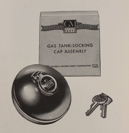 1938-1963 Chevy GMC Truck 1938-52 Car GM Embossed Locking Gas Cap w 2 Keys