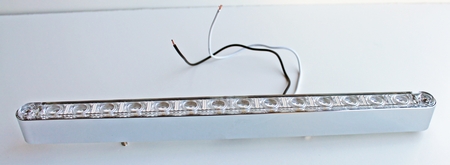 14" LED License Plate Frame Light Bar Chrome Bezel White LEDs