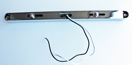 14" LED License Plate Frame Light Bar Chrome Bezel White LEDs
